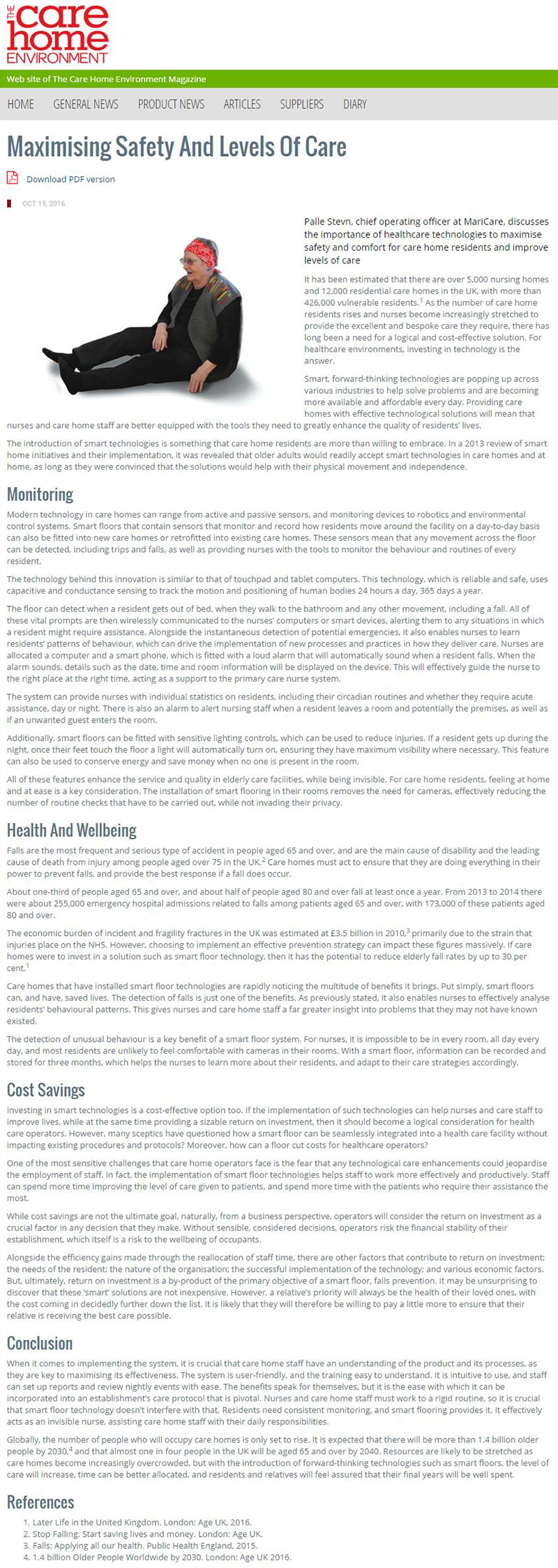 Care Home Environment online Maximising safety and levels of care